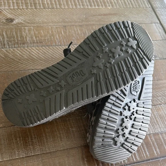 Hey Dude Women's Slip-On Flats in Gray Leopard Print - Picture 5 of 6